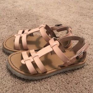 Pink strappy sandals